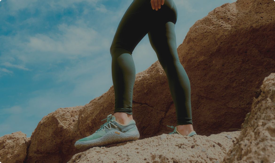 Person running on trails